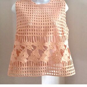 Couture Peach Floral Blouse